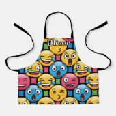 Lustige bunte Emoji-Gesichter Schürze (Vorderseite)