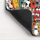 Lustige bunte Hunde Mousepad (Ecke)