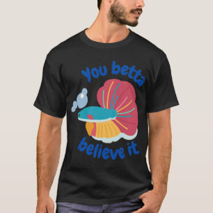 Lustige bunte Kampffisch-Zitate T-Shirt