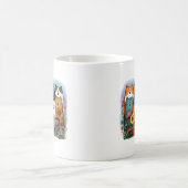 Lustige Bunte Katze Kaffeetasse (Mittel)