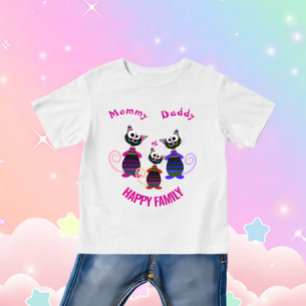 Lustige bunte Katzen Baby T-shirt