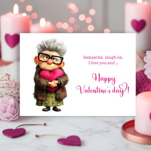 Lustige Bunte Langeweilige Oma Valentinskarte Feiertagskarte