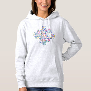 Lustige bunte lebendige Formen Hoodie