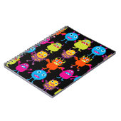 Lustige bunte Monster-Party-Geschöpf-Charaktere Notizblock (Linke Seite)