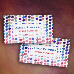 lustige bunte Punkte abstraktes Muster Visitenkarte