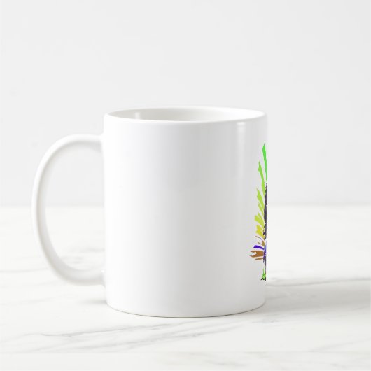 Lustige bunte Schildkröte auf einem Roller Kaffeetasse (Links)