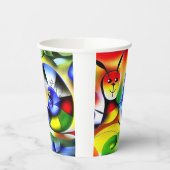 Lustige bunte Schnecke Pappbecher (Links)