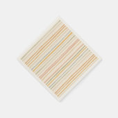 Lustige bunte Streifen Serviette (Ecke)