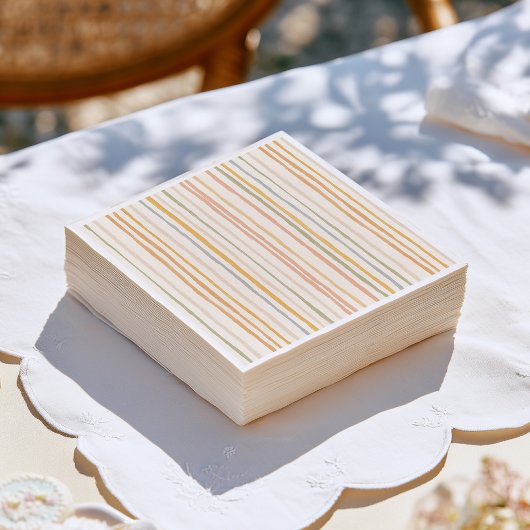 Lustige bunte Streifen Serviette