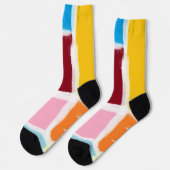Lustige, bunte und trendige Crew Socken (Linkes Detail)