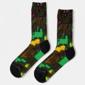 Lustige, bunte und trendige Crew Socken (Linkes Detail)