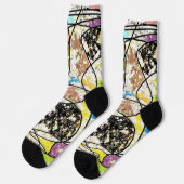 Lustige, bunte und trendige Crew Socken (Linkes Detail)