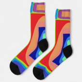 Lustige, bunte und trendige Crew Socken (Linkes Detail)