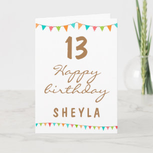 Lustige bunte Wimpel Flaggen Kinder Geburtstagsfei Karte