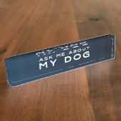 Lustige Büro-Schreibtisch-Platte | fragen mich Namensplakette (Seite)