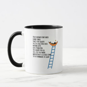 Lustige Bürohierarchie & Chef Tasse