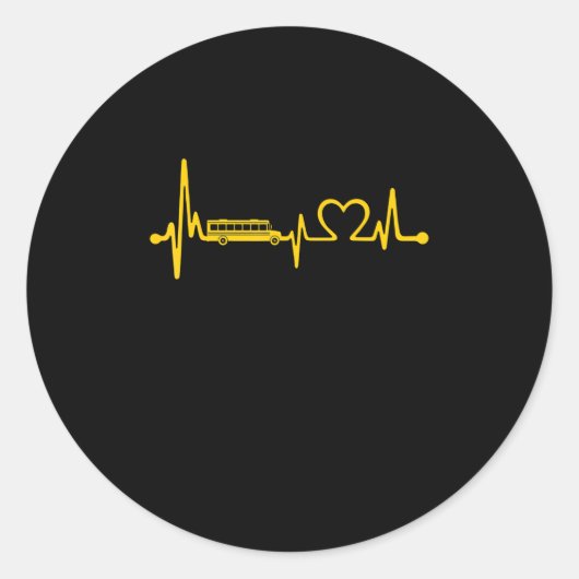 lustige Busfahrerin Geschenk Liebe Schulbus Runder Aufkleber (Vorderseite)