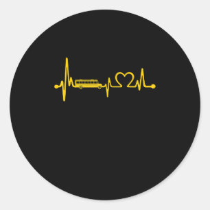 lustige Busfahrerin Geschenk Liebe Schulbus Runder Aufkleber