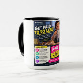 Lustige Busy Ish Kaffeetasse Slacker-Geschenk (Vorderseite Links)