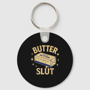 Lustige Butterliebhaber Retro Vintage Design - But Schlüsselanhänger
