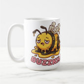 Lustige Buzzkill-Müde-Biene-Kaffeetasse Kaffeetasse (Links)