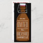 Lustige BYOB Bierflasche GRILLEN Party Einladung (Vorne/Hinten)