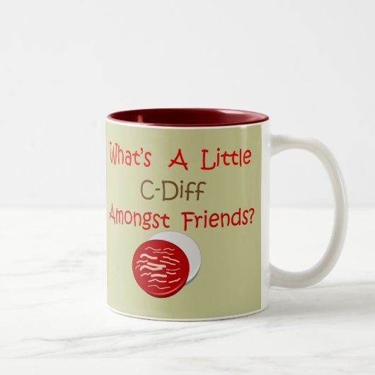 Lustige C-Diff Krankenschwester-T - Shirts u. Zweifarbige Tasse (Rechts)