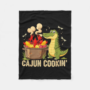 Lustige Cajun Louisiana-Kochkessel-Alligator-Crawf Fleecedecke