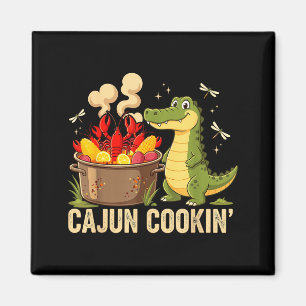 Lustige Cajun Louisiana-Kochkessel-Alligator-Fluss Magnet