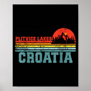 Lustige Camng-Shirts Plitvicer Seen Nationalpark C Poster