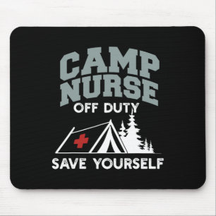 Lustige Camp-Schwester außer Dienst Rette dich sel Mousepad