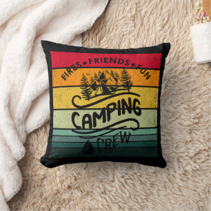 Lustige Camping-Crew-Slogan-Spaß Camper Freunde Kissen