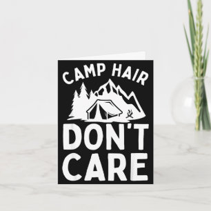 Lustige Camping-Kunst für Männer Frauen Camp Haar  Karte