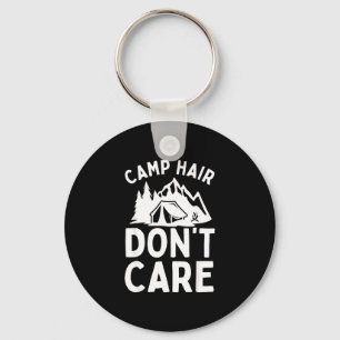 Lustige Camping-Kunst für Männer Frauen Camp-Haar Schlüsselanhänger