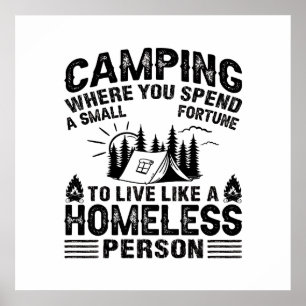 Lustige Camping-Sprüche Poster