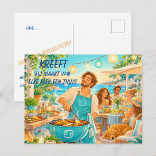 Lustige Cancer-Geburtstagskarte für [ihn] Postkarte