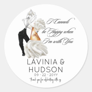 Lustige Cannoli Italienische Hochzeit Runder Aufkleber
