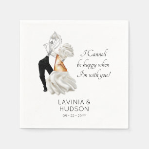Lustige Cannoli Italienische Hochzeit Serviette