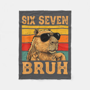 Lustige Capybara 67 Meme Six Seven Bruh Jungen Tee Fleecedecke