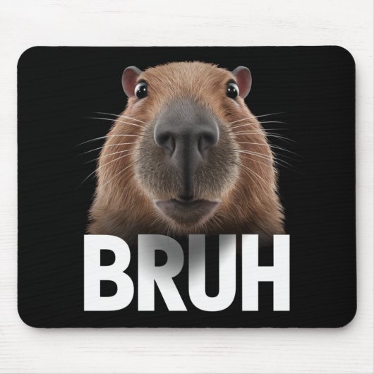 Lustige Capybara Bruh Mousepad (Vorne)