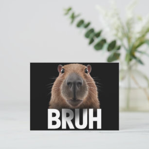 Lustige Capybara Bruh  Postkarte