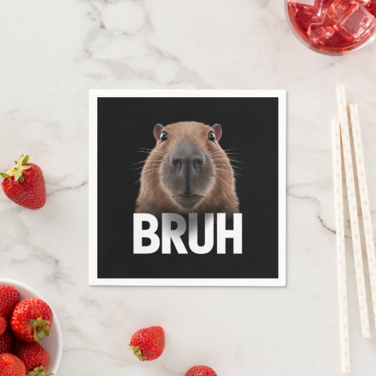 Lustige Capybara Bruh Serviette (Beispiel)