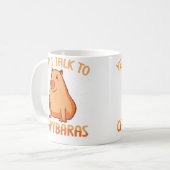 Lustige Capybara Carpincho Jep, ich rede mit Capyb Kaffeetasse (Vorderseite Links)