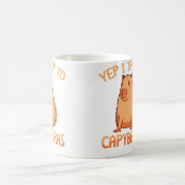 Lustige Capybara Carpincho Jep, ich rede mit Capyb Kaffeetasse (Mittel)
