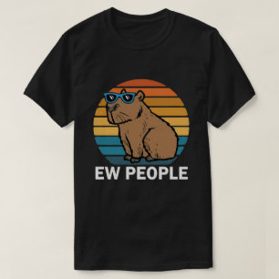 Lustige Capybara-Ew-Menschen-Antisozial-Humor T-Shirt