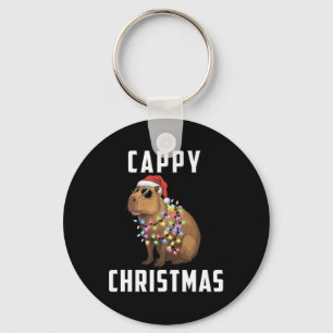 Lustige Capybara-Feiertags-Festliche Cappy-Weihnac Schlüsselanhänger