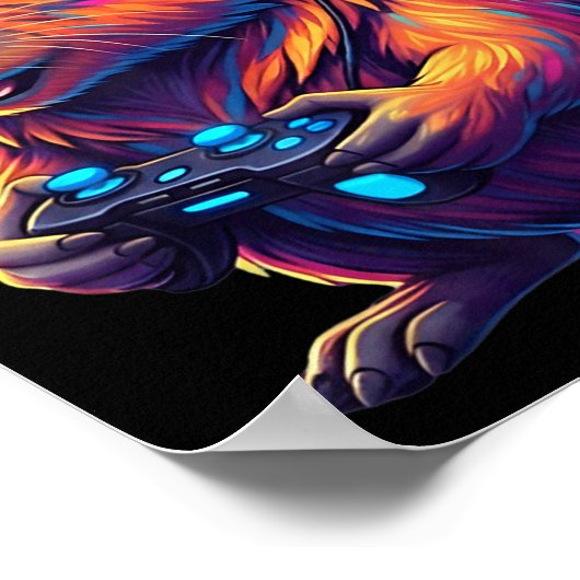 Lustige Capybara Gamer Gaming Videospiele Capybara Poster (Ecke)