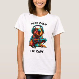 Lustige Capybara Gamer Gaming Videospiele Grafik-T T-Shirt