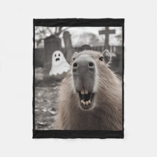 Lustige Capybara-Geist Halloween-Kostüm Capybara H Fleecedecke