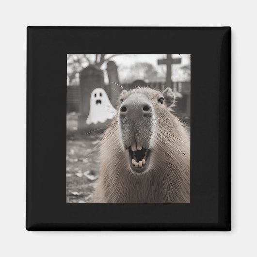 Lustige Capybara-Geist Halloween-Kostüm Capybara H Magnet (Vorne)